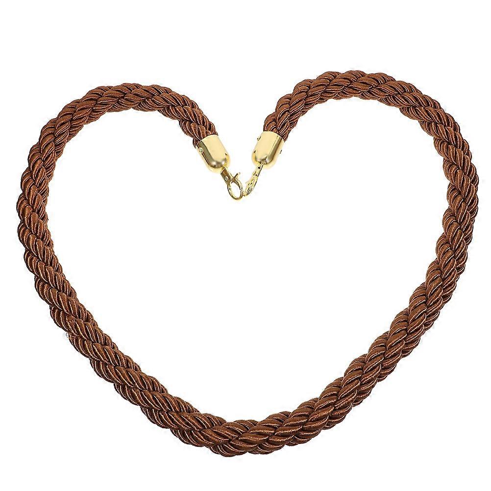 Coffee Hemp Stanchion Rope for Event Control Braided Rope Barrier 1m