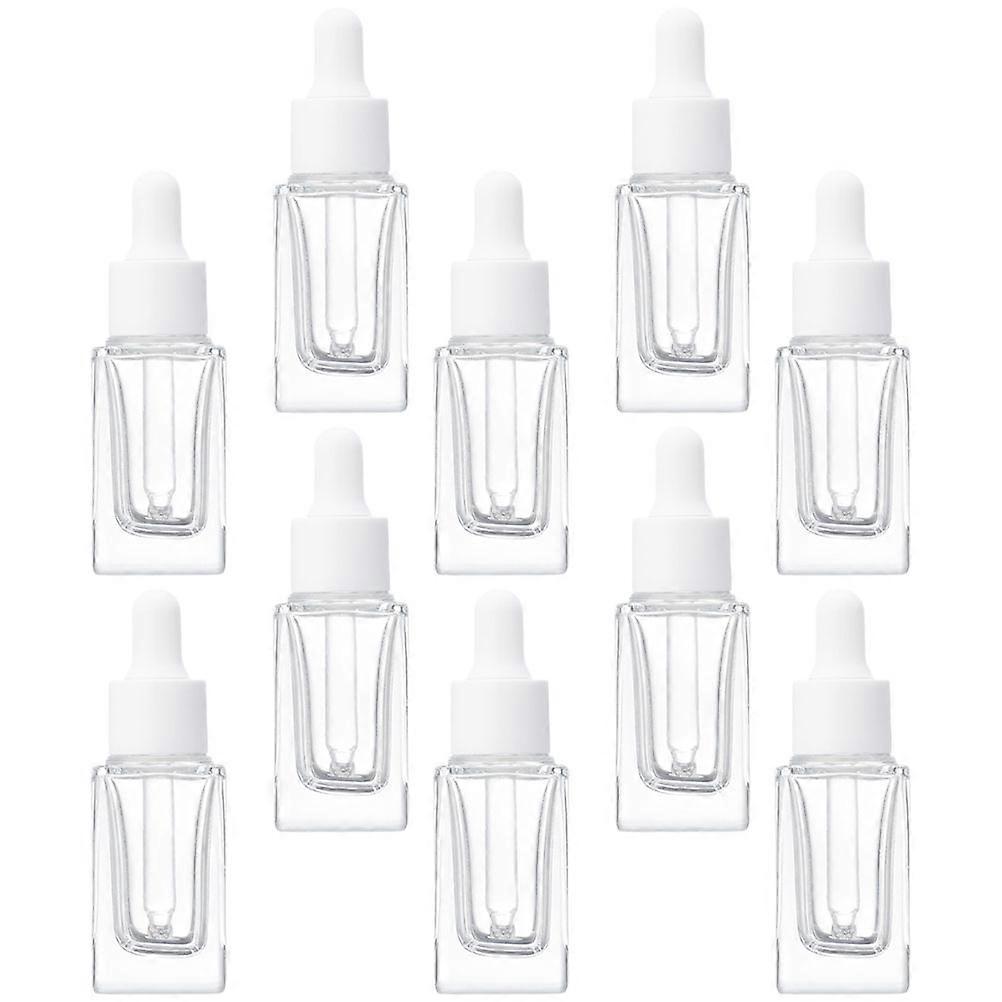 Glass Dropper Bottle Clear Glass Dropper Bottles for Storage 10Pcs