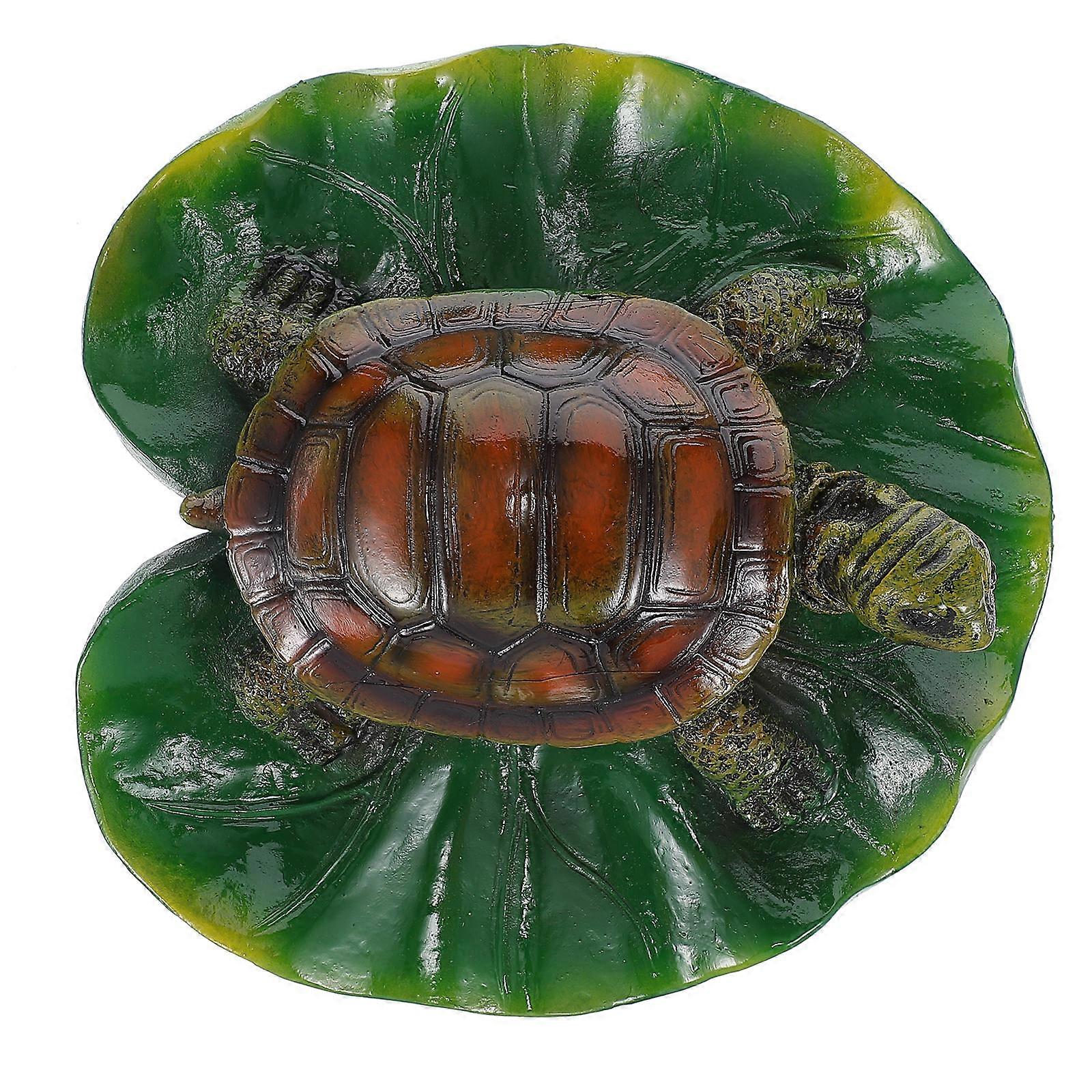 Turtle Desk Decor Floating Turtle Ornament Indoor Decoration 16.5x16.5cm Resin 1Set