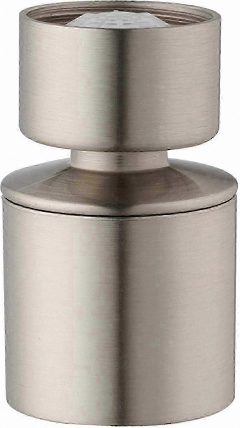 Modern Dual Spray Kitchen Faucet with 360° Swivel and Water Conservation Feature in Brushed Nickel Finish