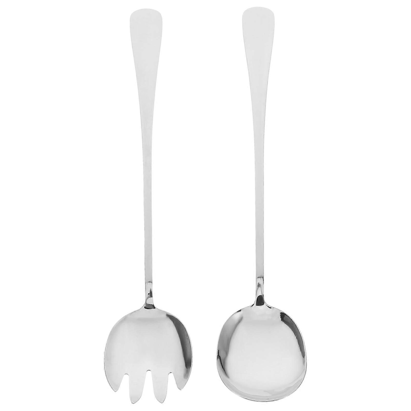 Serving Spoons Set Stainless Steel, Salad Forks, Buffet Utensils, Dishwasher Safe