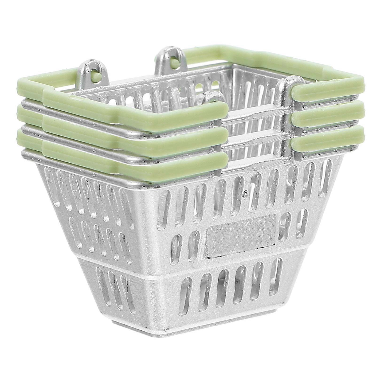 3Pack Mini Shopping Basket Set For Mini Items Collectors Featuring Realistic Style And Decoration