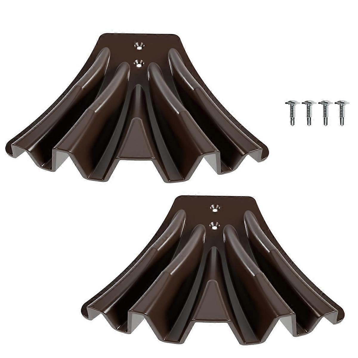2PCS Gutter Downspout Diverter, Gutter Downspout Extensions for Rainwater Dispersal, Rain Gutter Disperser Brown