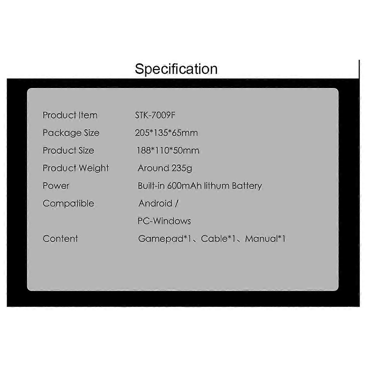 STK-7009F Mobil Spilcontroller til og Android med RGB-lys, til Play PS Remote Play til Cloud og