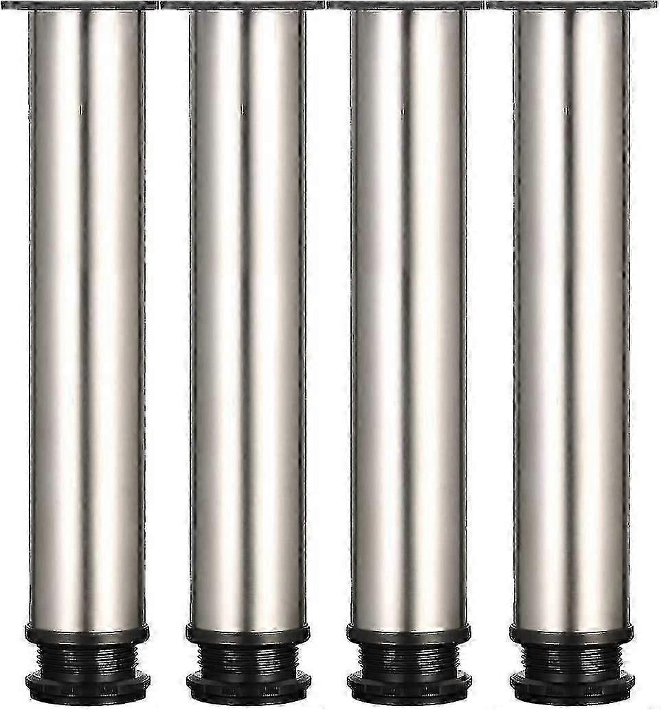 4 أرجل قابلة للتعديل 300mm ارتفاع سماكة مجلس الوزراء الساقين الجدول الساقين الأثاث الساقين، نحى الفولاذ المقاوم للصدأ، ارتفاع قابل للتعديل 0-15mm تأتي مع ستانلس ستيل S