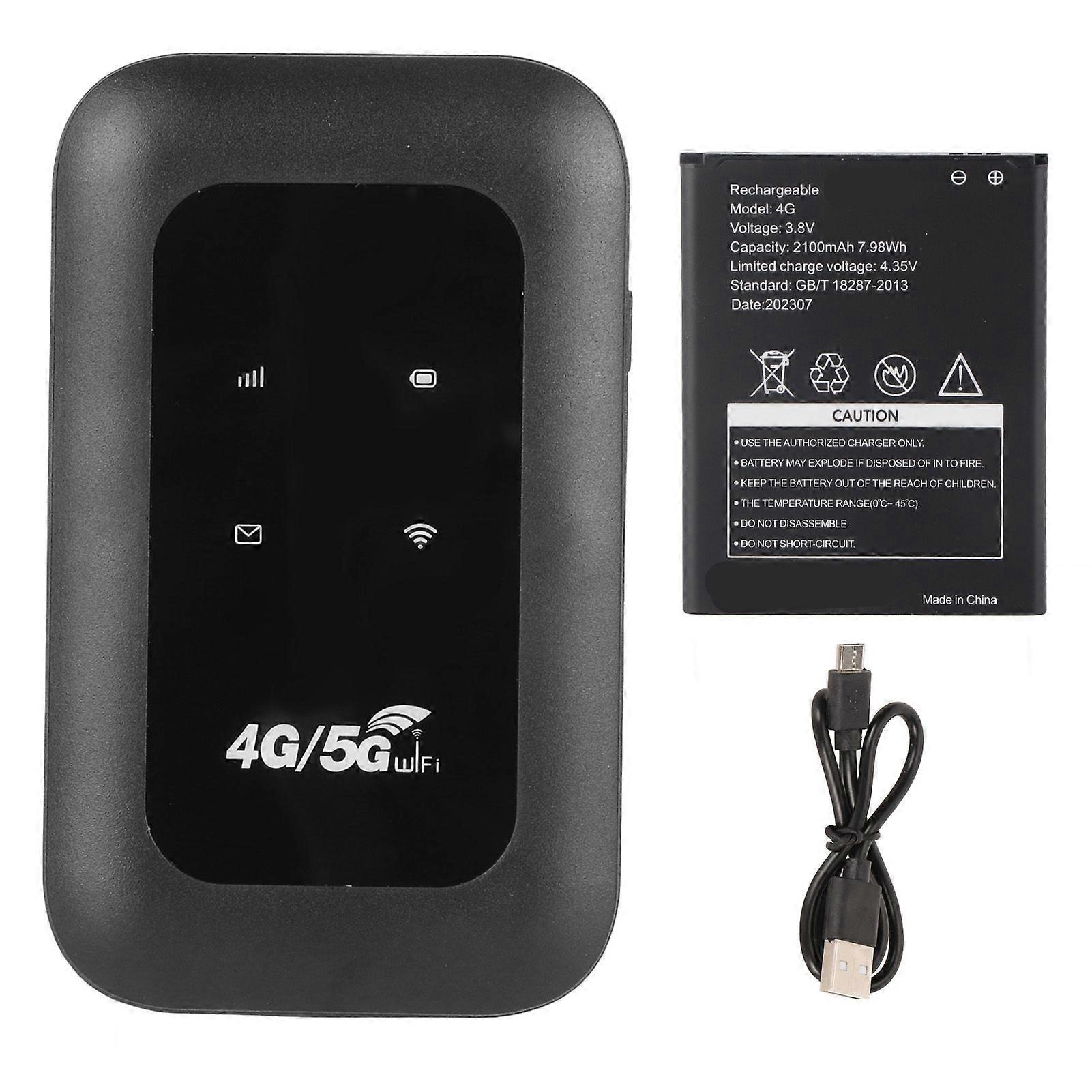 4G WiFi Router Micro SIM Card Slot 150Mbps 8 Users Capacity 2100mAh Mobile WiFi Hotspot for Laptop Phone Computer Europe Version(B1.B3.B7.B8.B20.B38.B