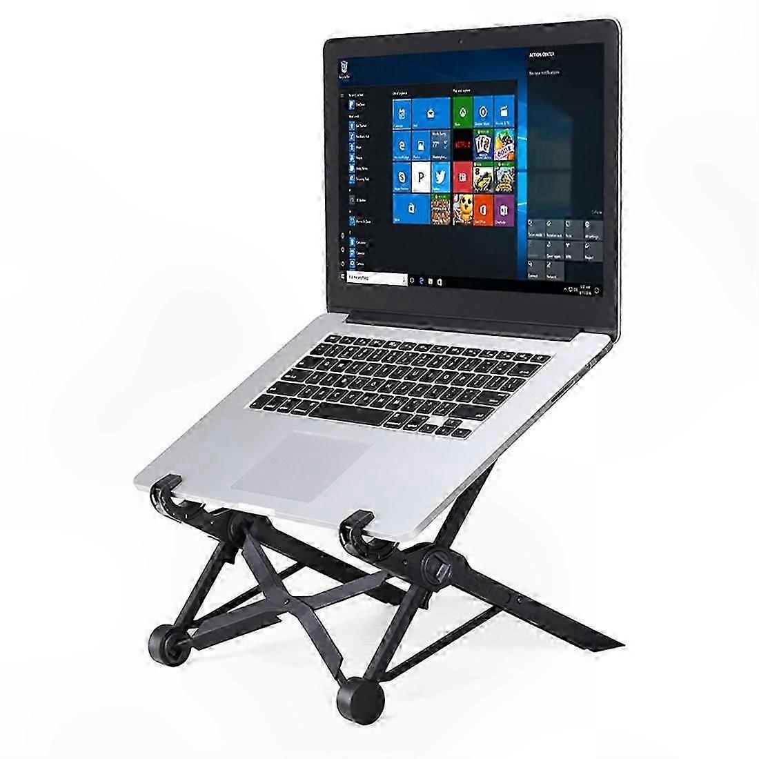 Adjustable Foldable Portable Desk Stand for Laptop and Notebook, Compatible with Devices Over 11.6 Inches, Black
