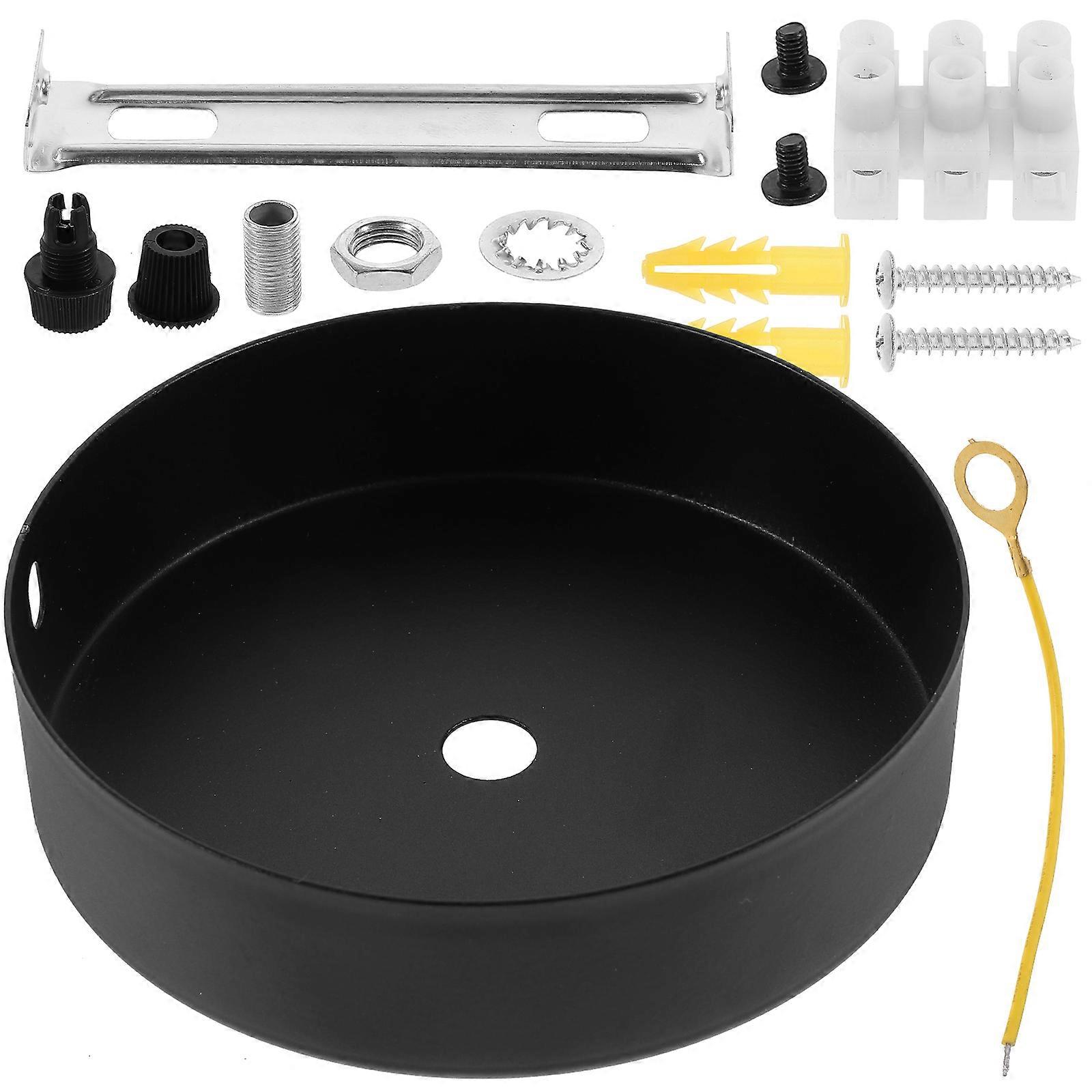 Light Fixture Mounting Plate Iron Ceiling Cover 4Sets Durable for Home
