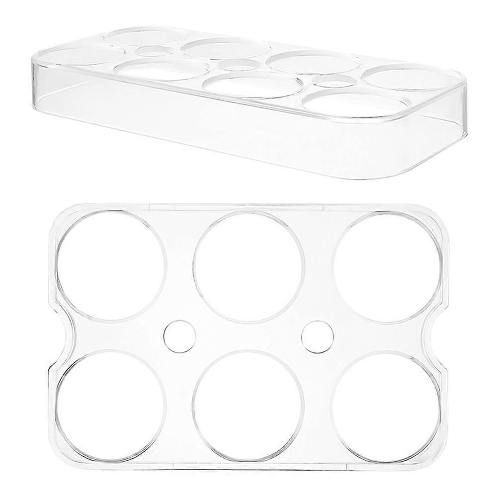 Egg Holder for Fridge Clear Plastic Organizer with 10Pcs for Egg Storage