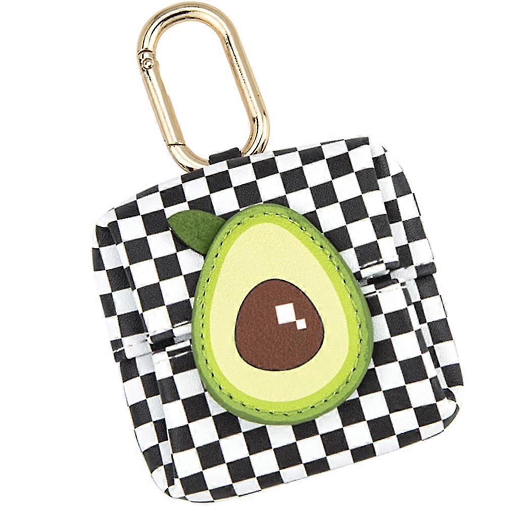 5Pcs Earphone Storage Bag with Hook Cartoon Fruit Pattern for Carrying