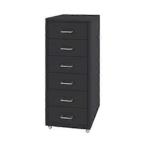Filing Cabinet 6Drawer Mobile Vertical Filing Cabinet for Office and Home Storage in 6 Colors Grey with Wheels