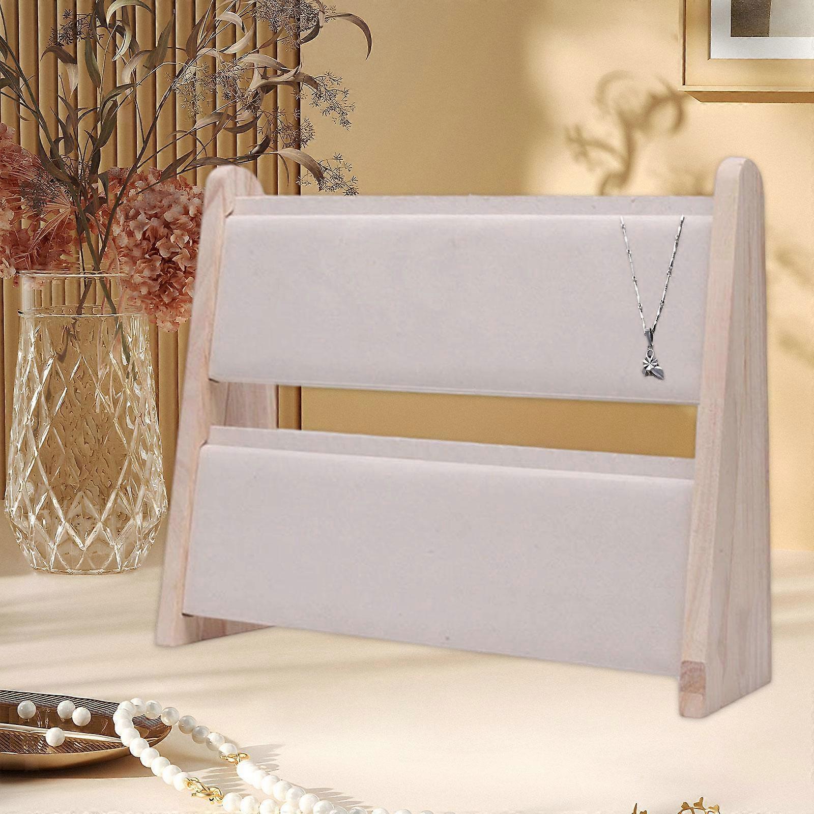 Necklace Display Holder Store Dresser Tabletop Necklace Display Stand 2 Tier