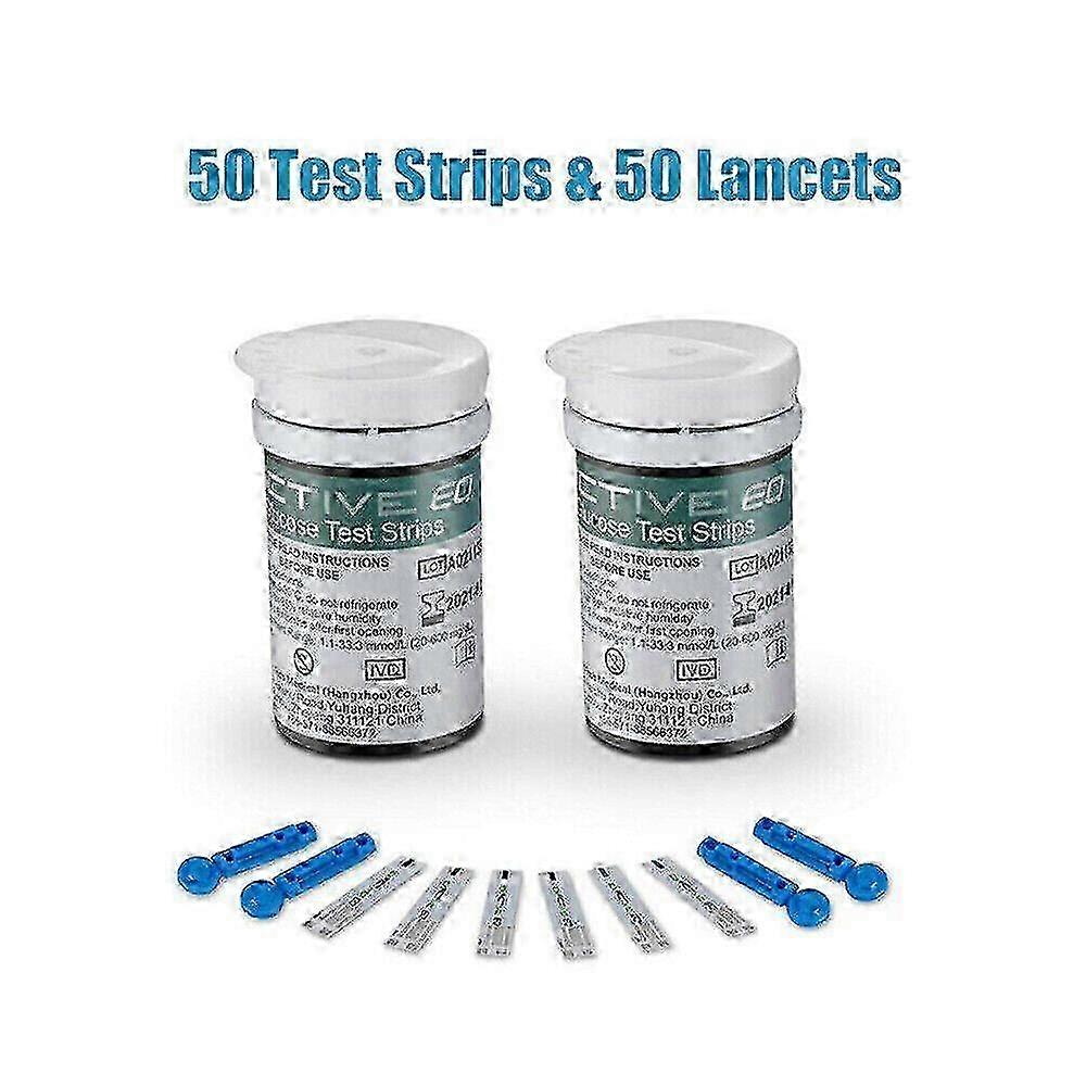 Portable Blood Sugar Monitoring Kit with Digital Display and Test Strips