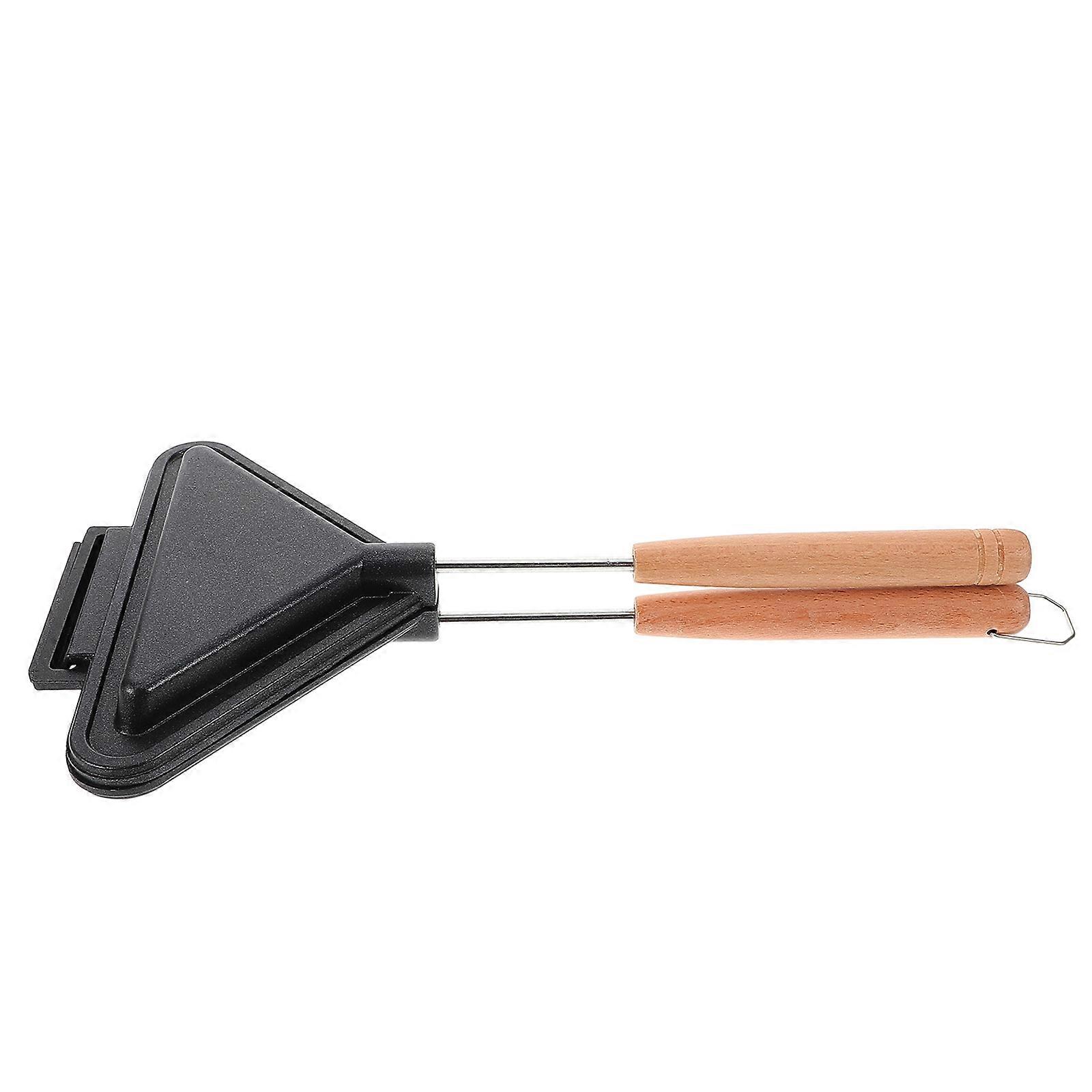 Sandwich Frying Pan Double Side Frying Pan for Kitchen Use with Wood Handle