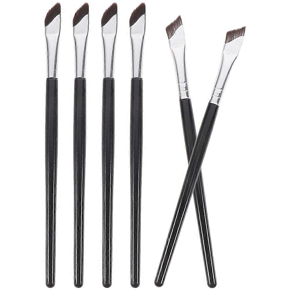 Precision Eyebrow Brush Designed For Makeup Artists Eye Makeup Applications Black Nylon Wood 5 Sets
