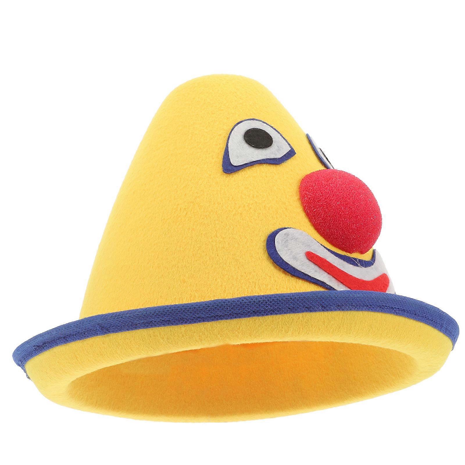 Clown Hat Yellow Funny Clown Costume Hat for One Party Use