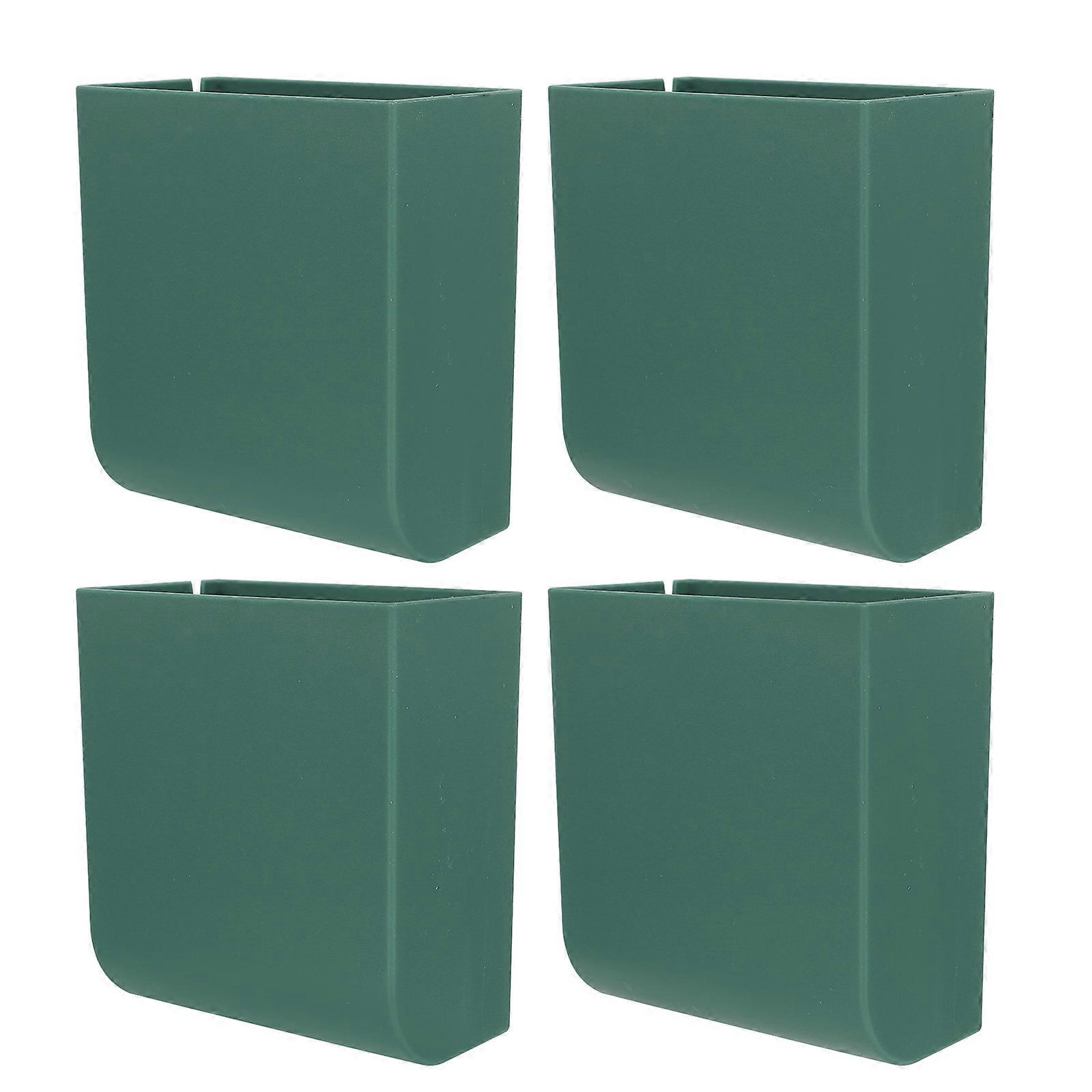 Green Wall-mounted Storage Solution 8 Pcs Rectangular Box Organizer Designed For Phone And Remote Controller Usage In Bedroom And Living Room