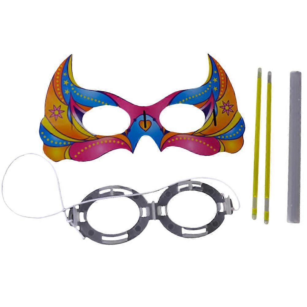 Glowing Eye Mask Night Luminous Decor 4Sets for Party