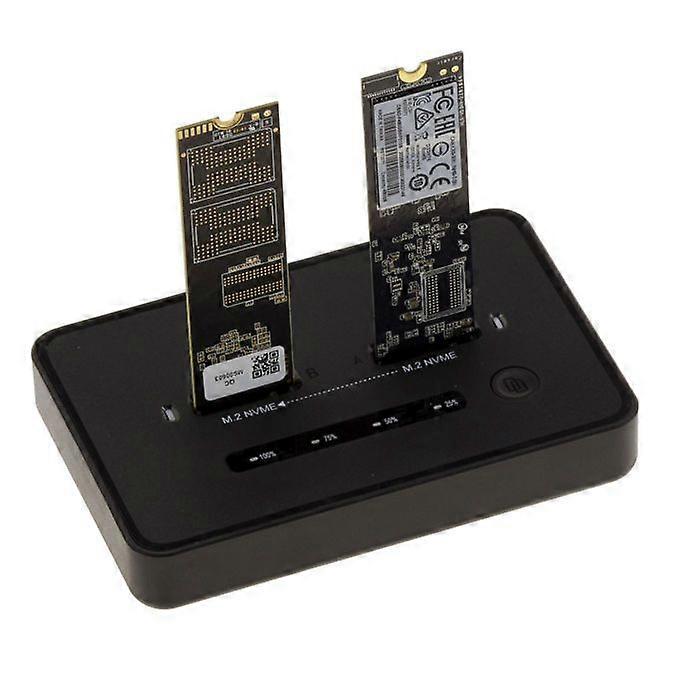 KALEA-INFORMATIQUE Cloning dock station for 2 M2 NVMe M Key SSDs with USB3.2 Gen2x2 20 G connection