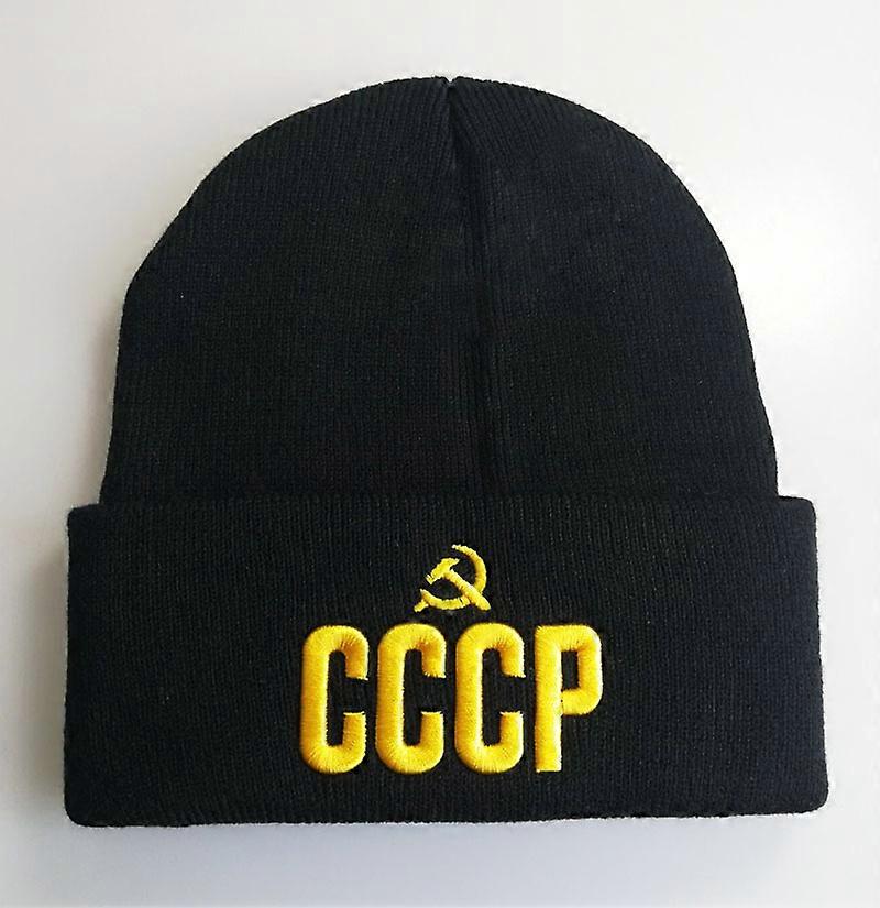 CCCP letter three-dimensional embroidered knitted hat pullover wool hat for men and women