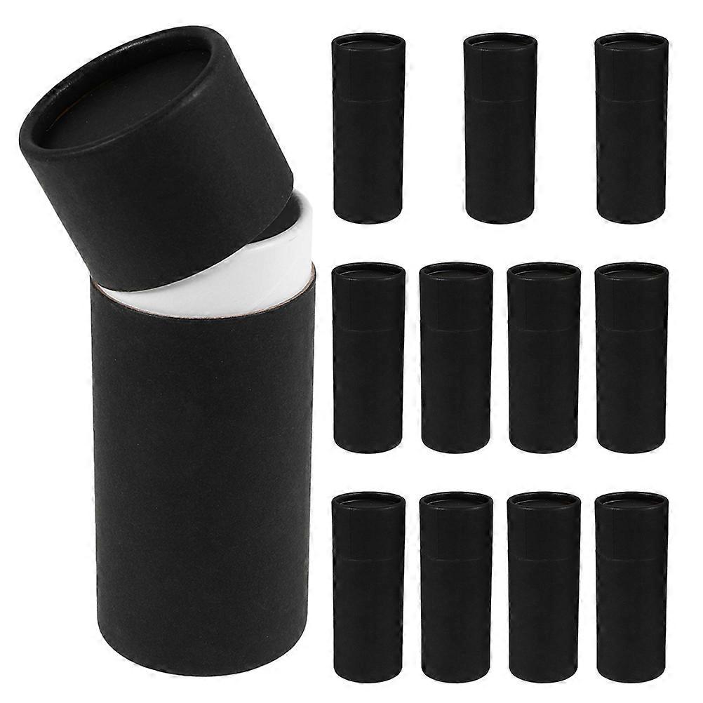 Cardboard Tube Box for Storage Use with 24Pcs Black Paper Tubes