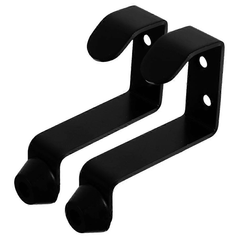 Space Saving Coat Hooks for Door Black Stainless Steel 2Sets for Hanging
