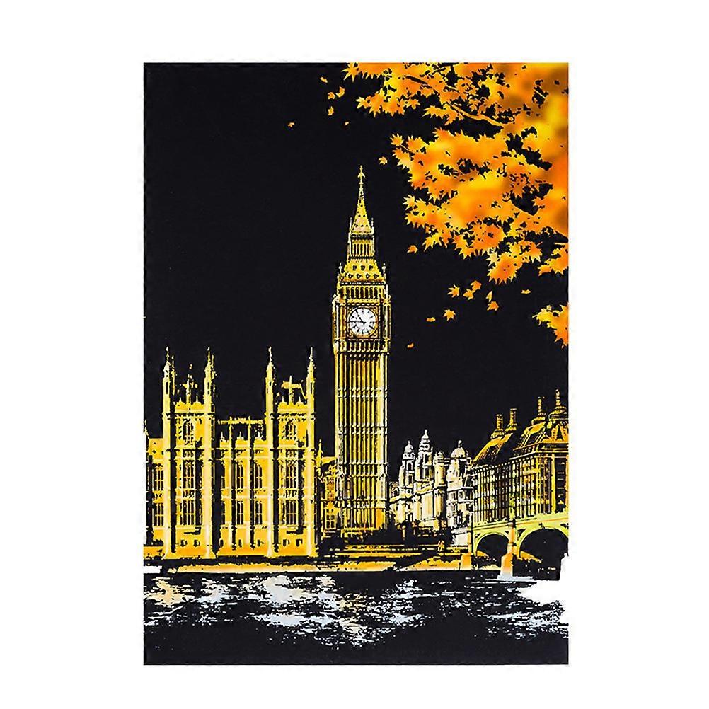 Night Scratch Sightseeing Picture Large City 3Pcs Pack