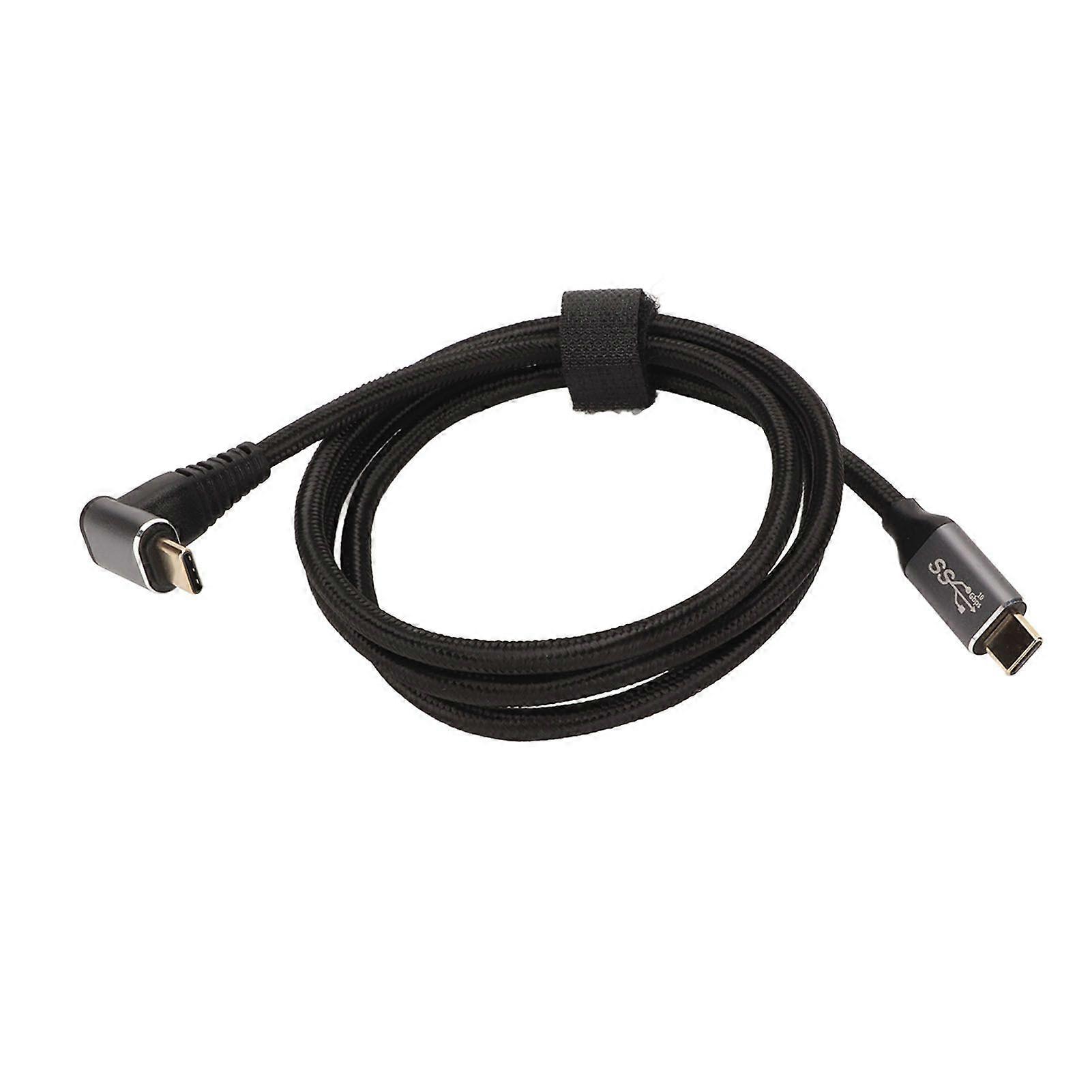 90 Degree USB C Cable 4K 60Hz Supports PD100W Type C 3.2 Gen2 Full Function USB C Fast Charging Cord for Steam Deck