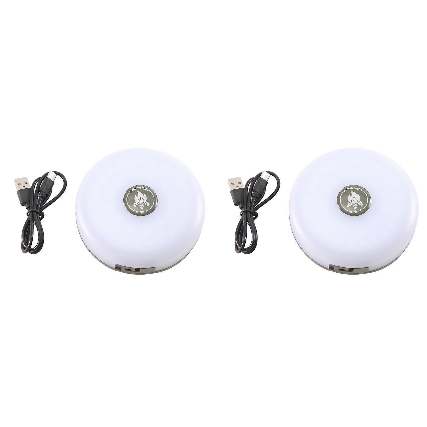 2X LED Camping Lights USB Rechargeable Colorful Warm Light 2-in-1 10M String Light Tape Measure Ambience