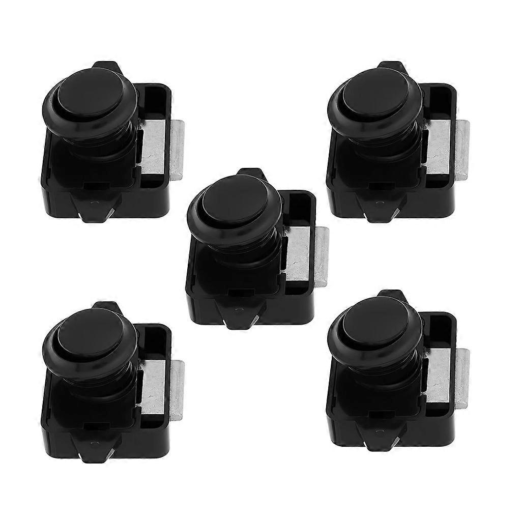 5x Black Push Button Drawer Cupboard Catch Lock Push Button Button Catch Push Button Catch
