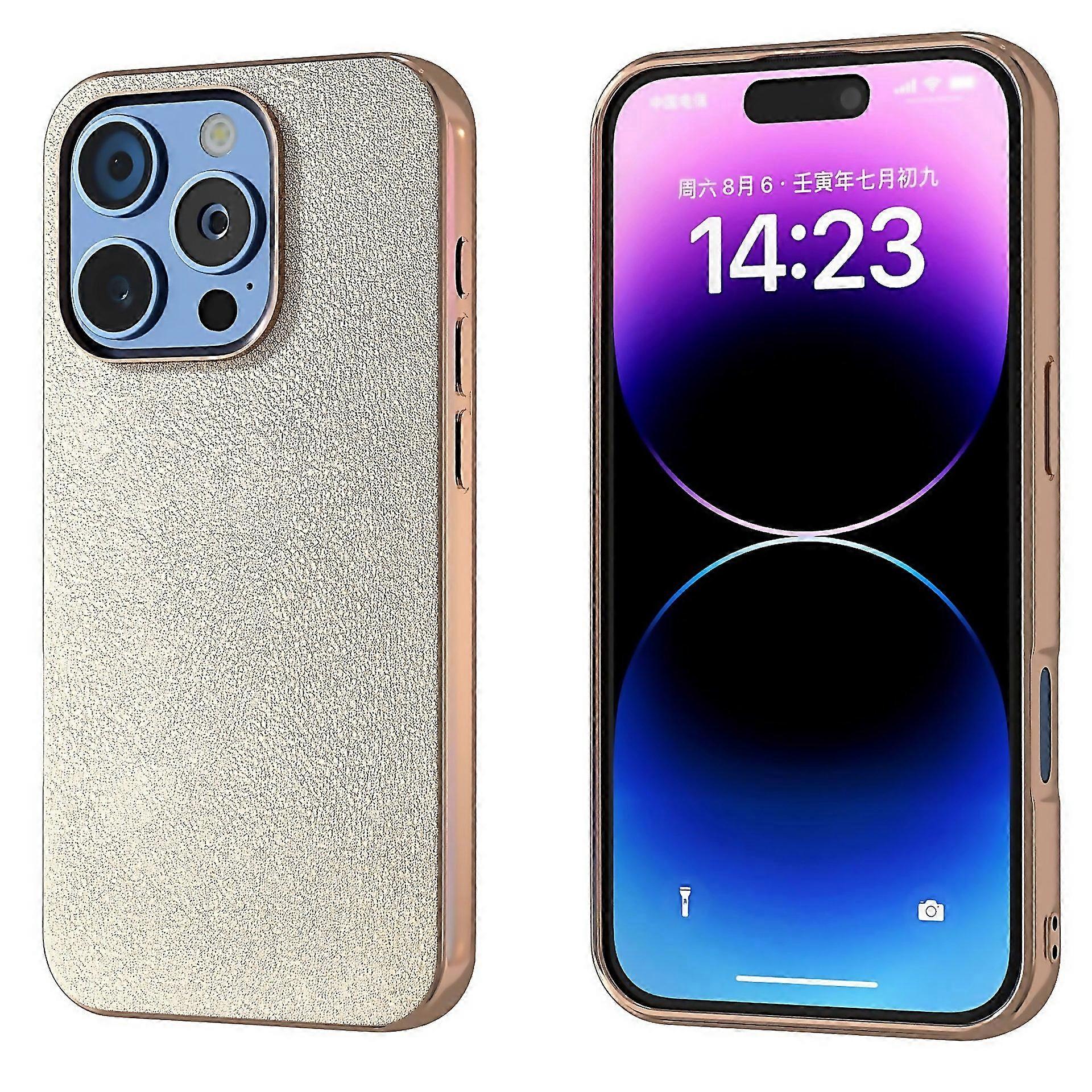 For Pu Leather Electroplating Frame Full Coverage Phone Suitable For Everyday Use