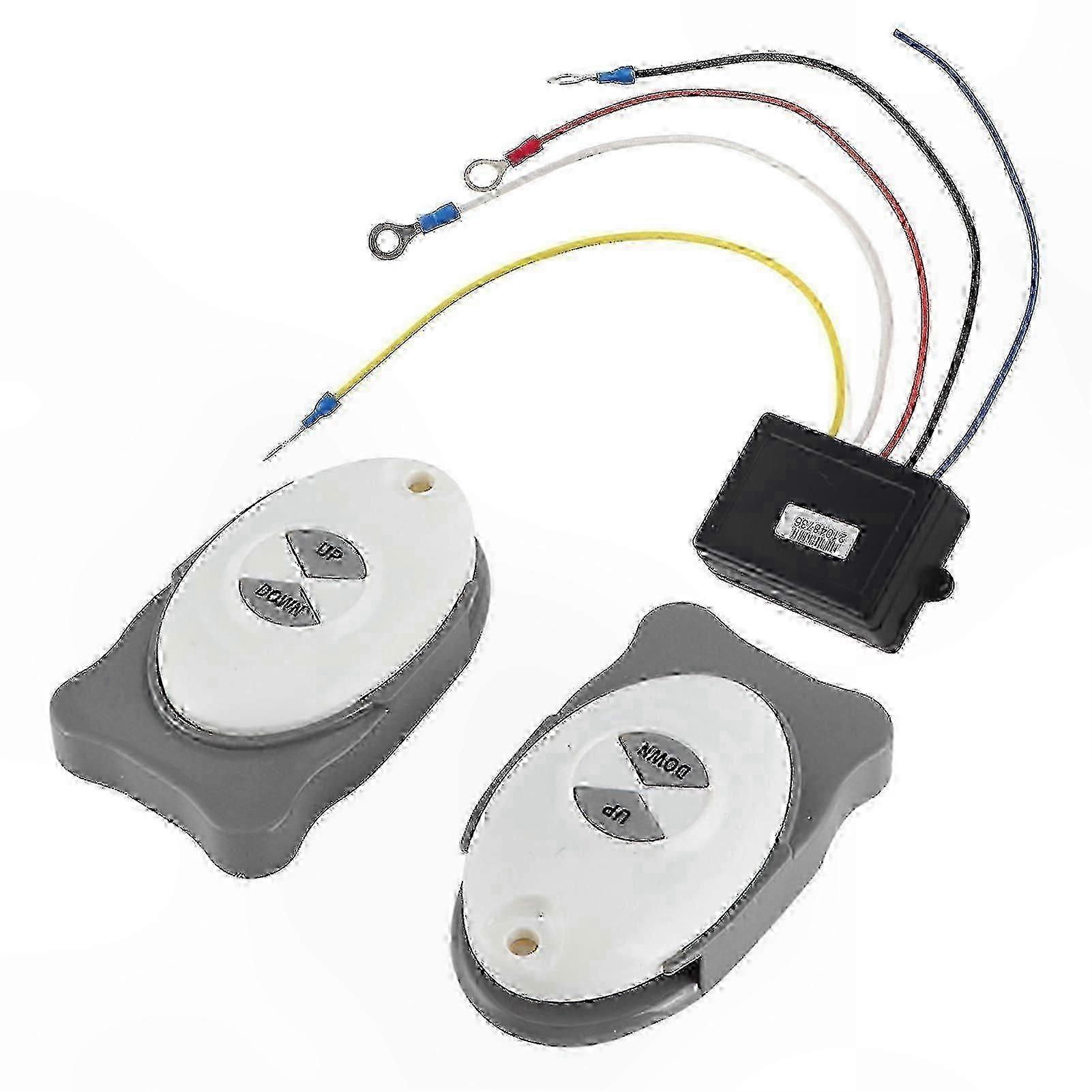Remote Control Anchor Windlass Switch for Marine Boats with 2 Transmitters