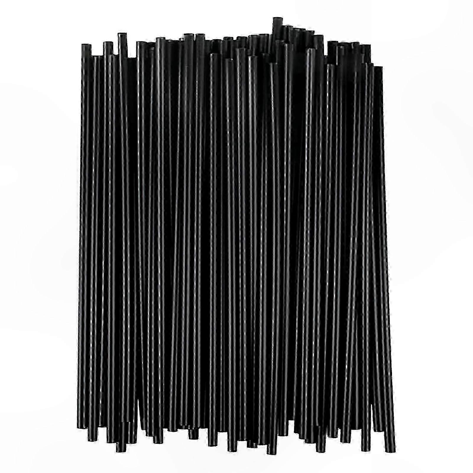 Black Plastic Drinking Straws 500 Count for Beverages and Water