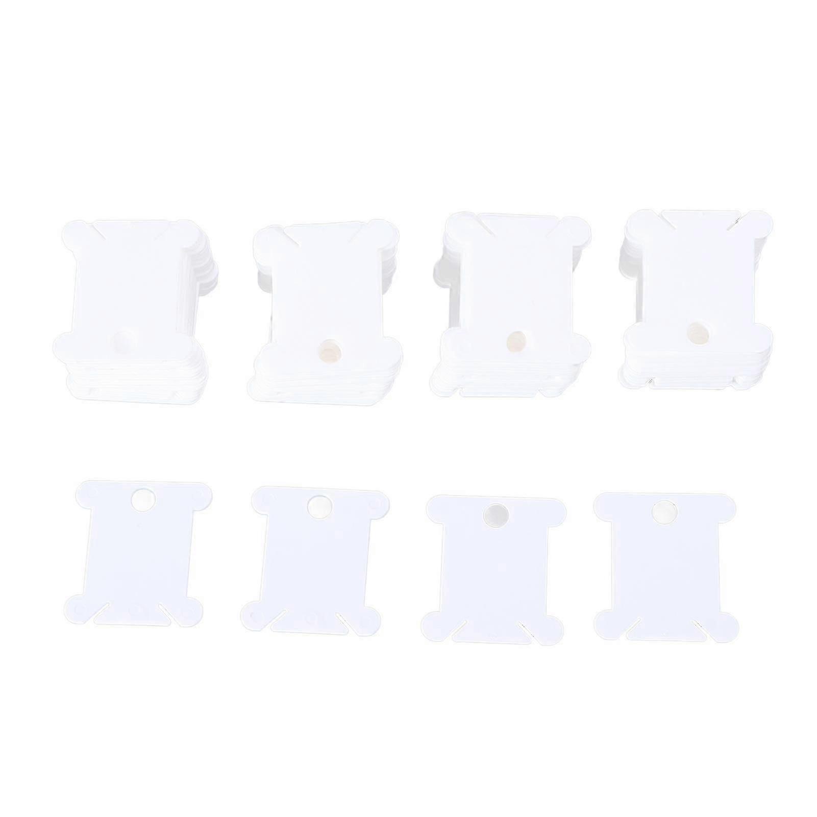 300Pcs Plastic Floss Bobbins for Thread Storage and Organization