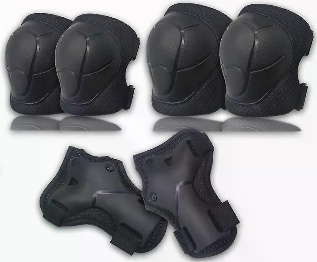 Children's Protector Set - Inline Skate Knee Pads for Children - Protector Set [6-pack] for Children and Adults - Ideal Large-Area Protective Pads (Bl