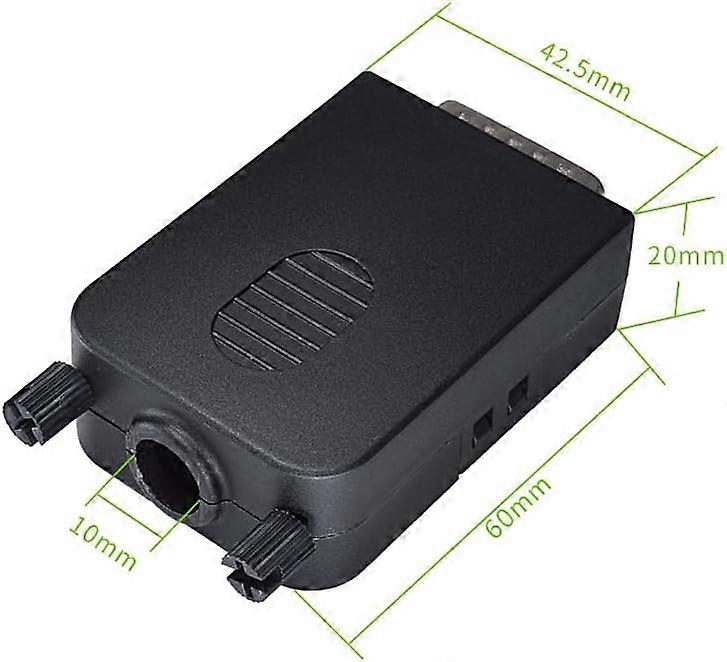 DB15 Terminal Adapter 15Pin 2Row Breakout Connector Signal Module With Case Male Screw