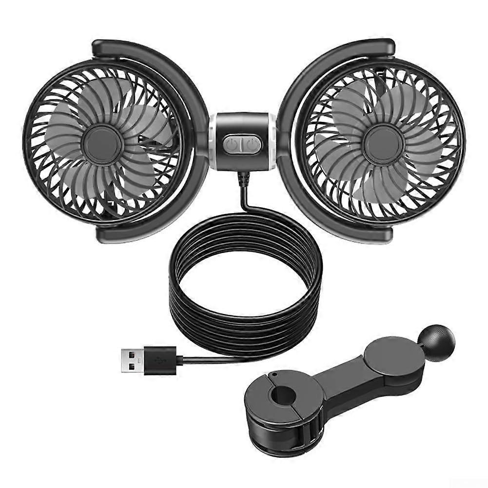 USB Car Fan Compact Design USBPowered Vehicle Fan With Three Adjustable Speed Settings Powerful Airflow