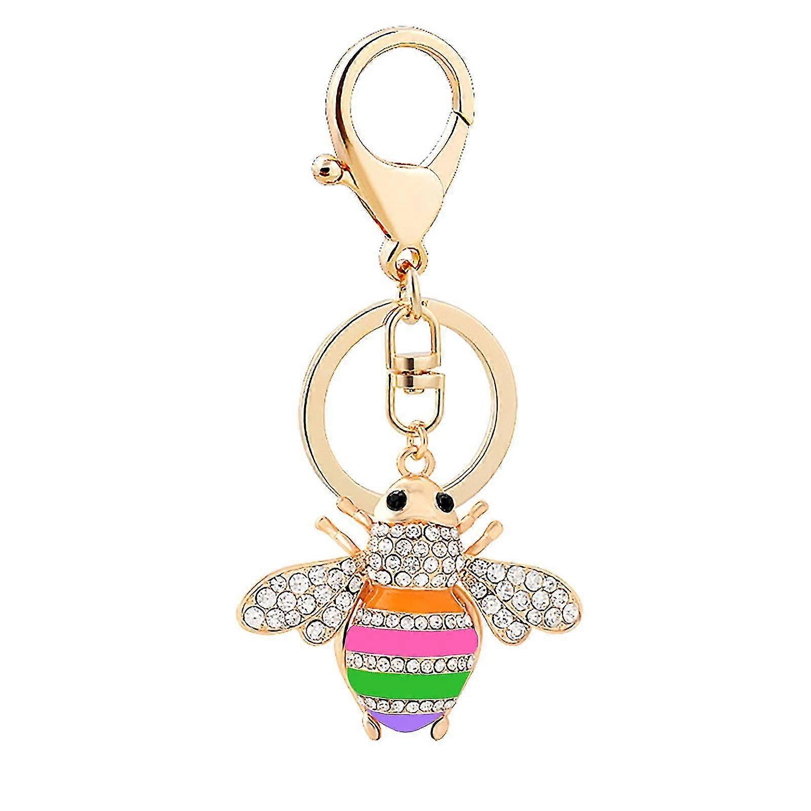 Creative Ltle Bee Car Keychain Ladies Bag Ornaments