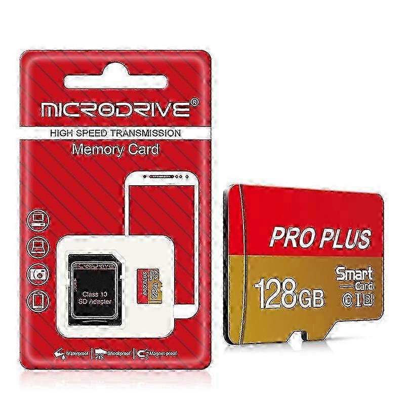 MICRODRIVE Pro Plus Memory Card High-Speed 128GB TF Card with Card Adapter