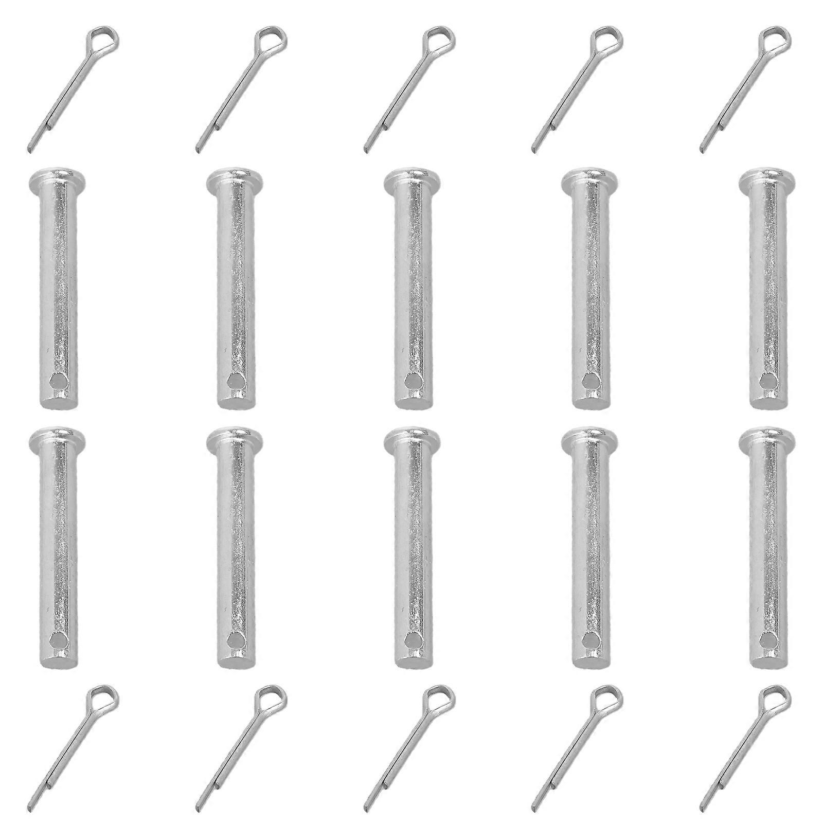 10Pcs Multipurpose Single Hole Clevis Pin Stainless Steel Link Hinge Pin Cylindrical Positioning Insert Dowel Pin Multicolor