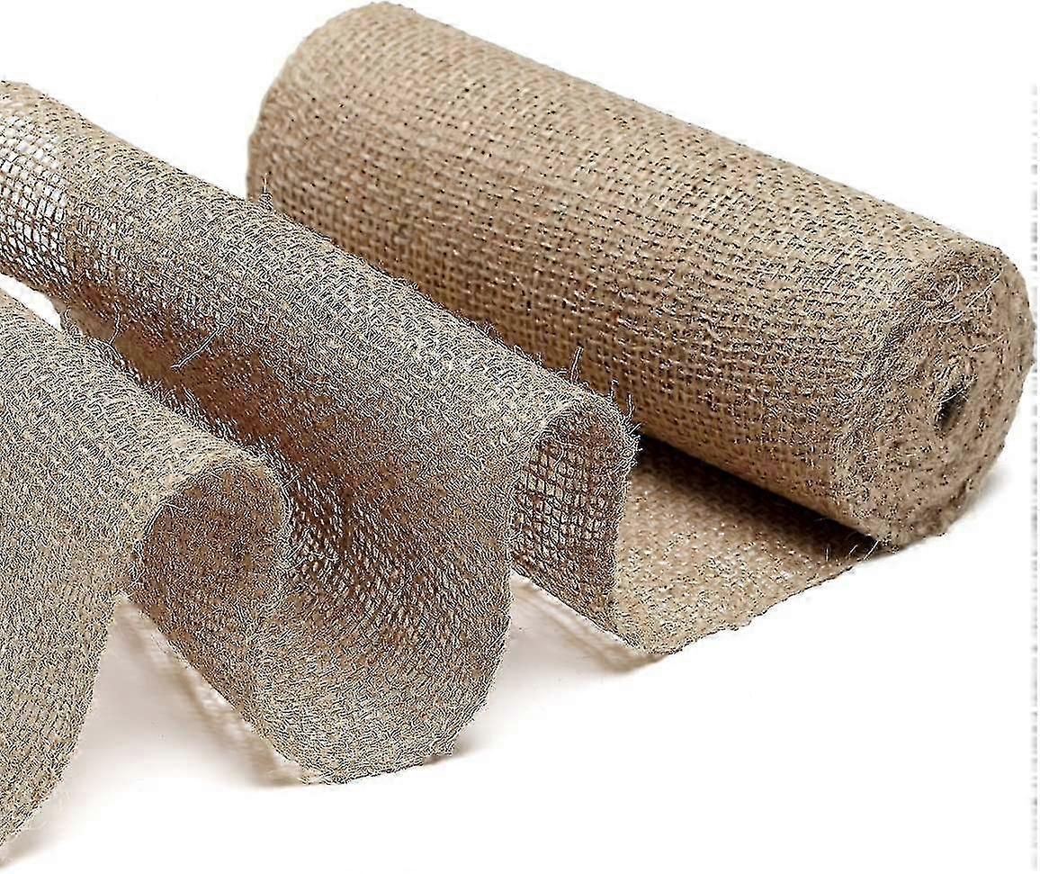 Organic Jute Ribbon Table Runner for Christmas Dinner Setup