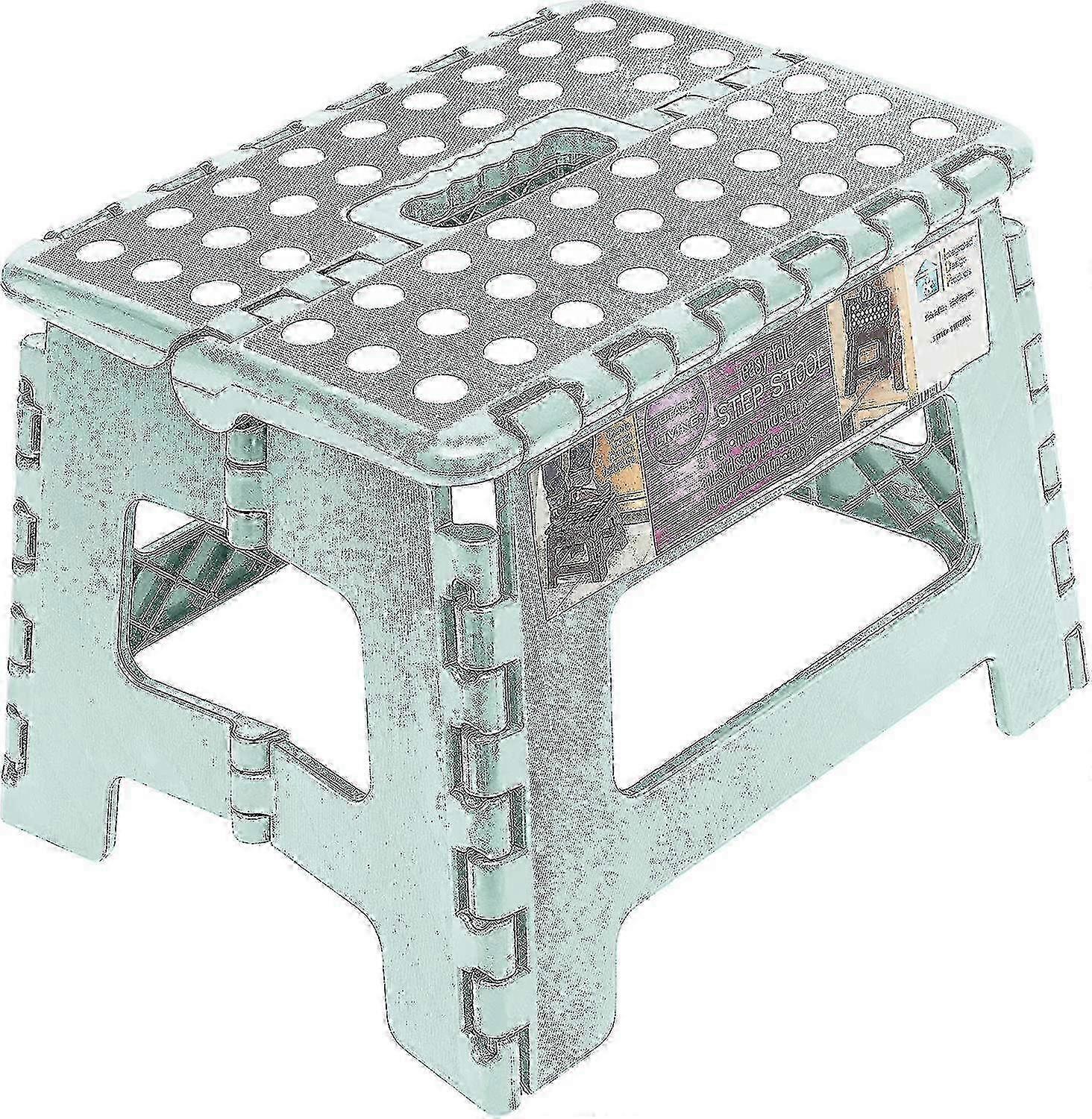 9-inch Folding Step Stool | Lightweight, Non-slip Design | Folding Step Stool | 300 Lb Capacity | Sea Foam