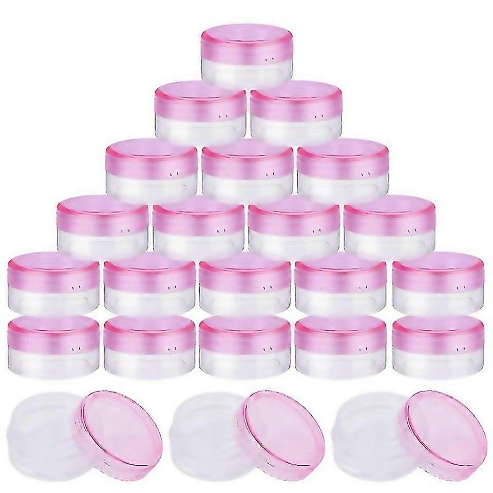 For 20pcs Sample Pots With Lids 5ml Small Plastic Pots Mini Cosmetic Containers