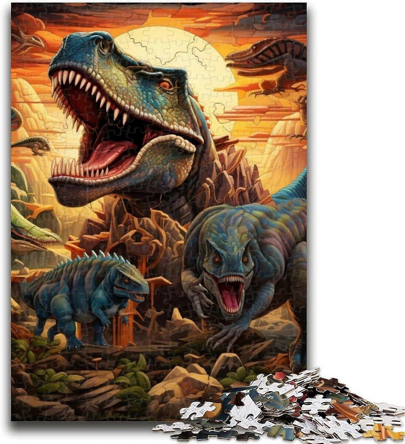 Puzzles sur le thème des dinosaures pour adolescents, jeu éducatif stimulant, décoration et cadeau uniques PT-4274