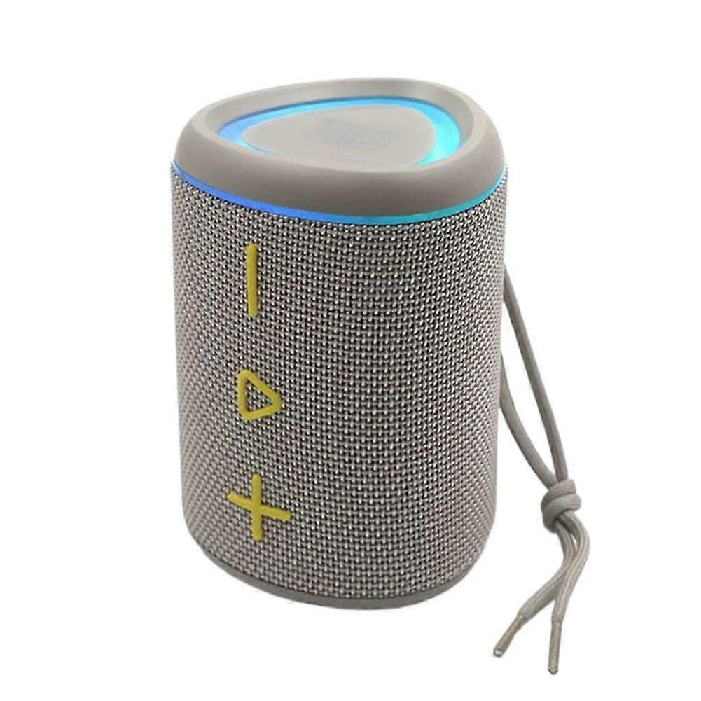 Compact 10W Mini Steel Cannon Bluetooth Speaker with FM Radio USB Playback and Colorful LED Light