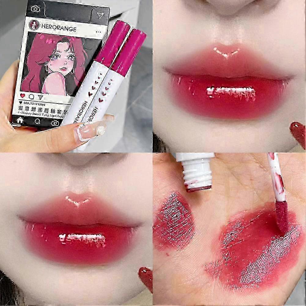 Lip Glaze Set Long Lasting Moisturizing Waterproof Matte Lip Gloss x 5