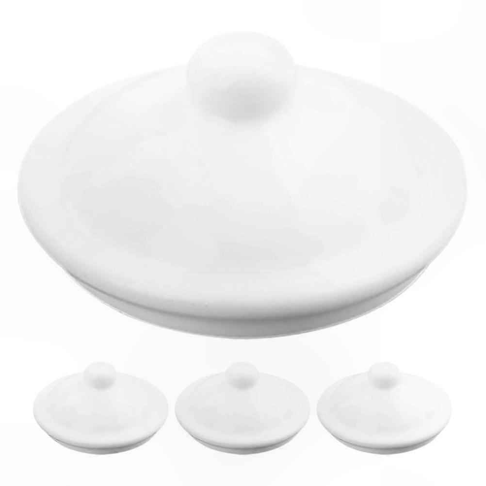 Lot de 4 couvercles en céramique pour tasses et autres récipients à thé