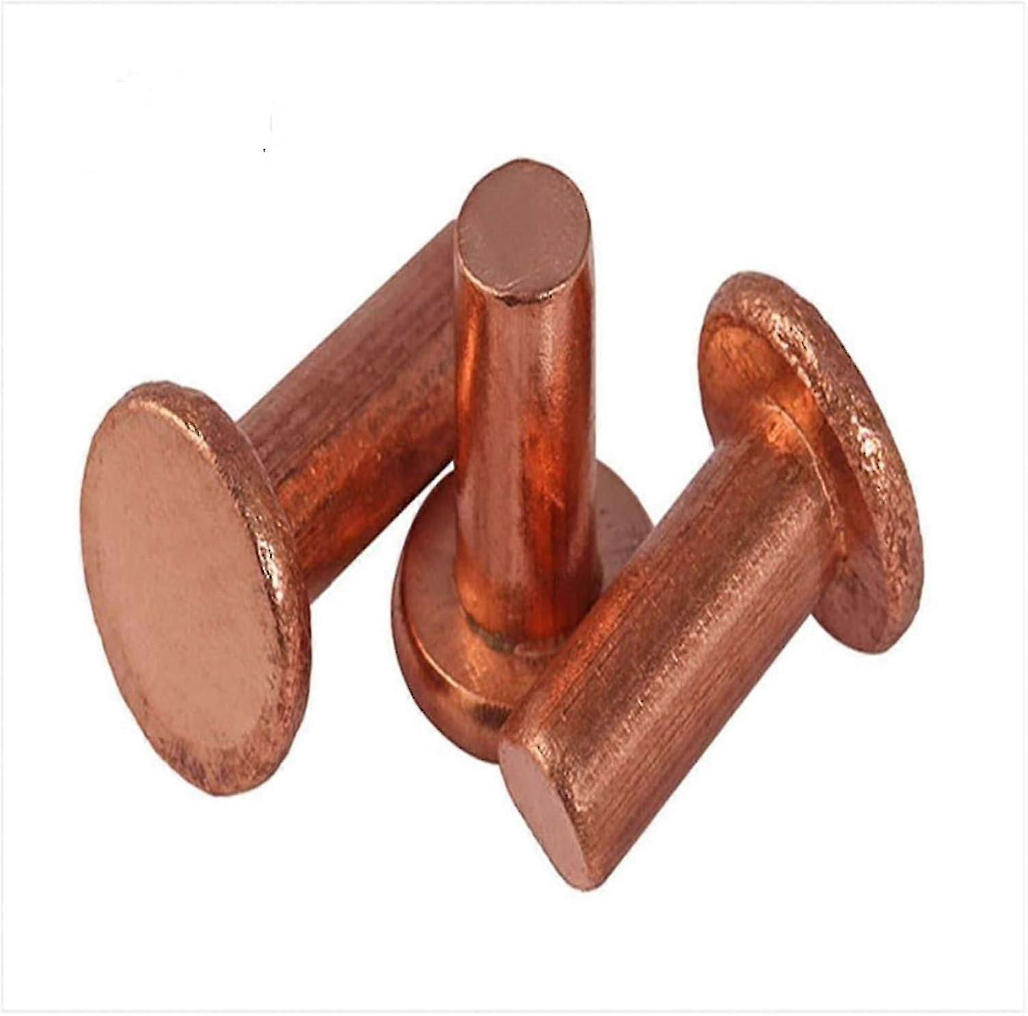 Rivets: 30 PC M5 * 30mm flat head copper rivets, solid rivets, semi-circular rivets, copper round caps, Nail common rivet fasteners