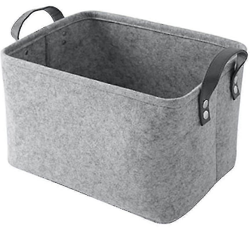 Felt Basket Storage Boxes With Two Soft Handles Durable For