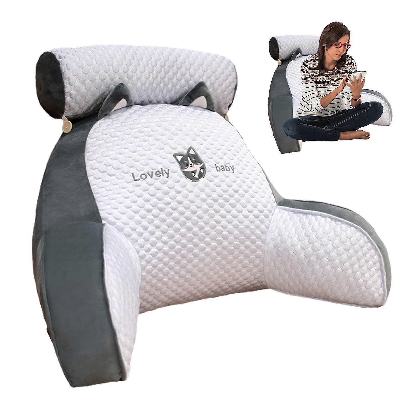 Back Pillows For Sitting Up In Bed, Reading Pillow, UltraBed Chair Arm Pillows For Watching TV, Reading, Laptop, Gaming